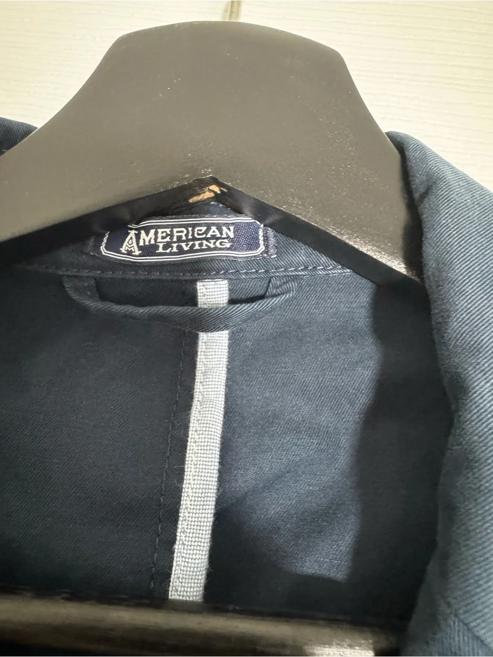 American Living Dark Navy Button Up Jacket